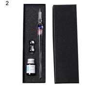 Ensemble De Stylos À Encre En Verre, Poignée Ergonomique, Beau, Dessin De Méduses, Calligraphie, Cadeau, 1 Ensemble