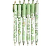 Ensemble De Stylos À Gel Rétractables, 6 Pièces, Stylo À Gel Grenouille Mignon, Stylos Rétractables À Encre Noire, Stylos De Nouveauté Amusants, Papeterie Scolaire De Bureau, Cadeaux