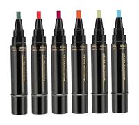 Ensemble de stylos à ongles - 6 pièces 6 couleurs stylos à vernis ongles de 8 ml, vernis séchage rapide tremper en une étape pour les femmes et les filles(C)