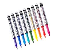 Ensemble de stylos à peinture, 12 marqueurs à pointe de pinceau de couleur pour le dessin de plaques en céramique, le de motifs en verre, les idées d ' œuvres d ' art à encre directe, marqueurs de