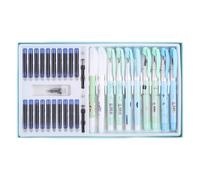 Ensemble De Stylos À Plume Avec Sacs D'encre Et Absorbeur D'encre, Fournitures De Papeterie Scolaire Et De Bureau