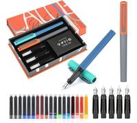 Ensemble de stylos à plume de calligraphie,5 plumes différentes et 18 cartouches d'encre,ensemble de calligraphie pour débutants