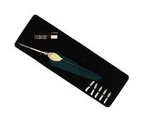 Ensemble de stylos à plumes de style vintage, coffret de papeterie d'écriture de calligraphie avec pointe en acier inoxydable pour les amoureux, les enseignants et les étudiants, (SP101035 vert