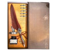 Ensemble De Stylos À Plumes Gravés Antiques DIP Rétro Avec Bouteille D'encres Et 5 Interchangeables Pour Une Écriture Artistique Élégante Fontaine À