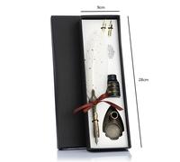 Ensemble De Stylos À Plumes, Texture Classique Rétro, Calligraphie Pratique, Plume, Plume, Écriture, Portable, Durable, Cadeaux De Mariage, 1 Ensemble