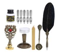 Ensemble De Stylos À Plumes Vintage, Stylo À Plume, Pour Étudiant, Papeterie D'encre, Boîte-Cadeau Rétro Vintage, Calligraphie