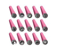 Ensemble de stylos à tampons pour ongles - 15 tampons pratiques pour outils à ongles avec 6 motifs artistiques différents | Tampon à ongles outil à ongles Graffiti Art outils de pointage outils de con
