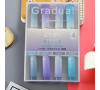 Ensemble De Stylos À Tête Souple Pour Documents,Surligneur Kawaii,Marqueur Macaron Morandi,Peinture,Notes D'art,Fournitures Scolaires Spéciales - Type Taro Puffs Box