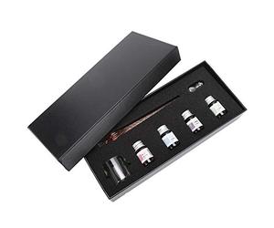 Ensemble de Stylos à Tremper Exquis avec Stylos en Verre Fabriqués à la Main pour les Arts et la Calligraphie - pour les Enfants, les étudiants - Matériau en Verre à Haute Teneur en