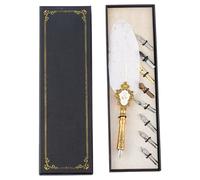 Ensemble De Stylos À Tremper Vintage Avec 8 Embouts Remplacement Pour L'écriture D'illustrations D'art Pour Débutant Enfant Adulte Écriture Dessin Plume Plume Ensemble Stylos