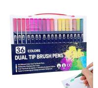 Ensemble De Stylos Aquarelle À Double Tête À Base D'eau 36 Couleurs, Stylos Aquarelle À Séchage Rapide, Stylos De Coloriage Artistiques Pour en-fants Et Adultes, Livre De Coloriage