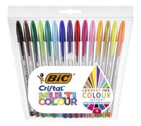 Ensemble de Stylos Bic Cristal Multicolor 15 Pièces Multicouleur 0,42 mm [15
