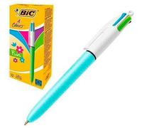 Ensemble de Stylos Bic Fun Bleu Blanc [12 Pièces]