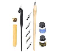 Ensemble de Stylos de Calligraphie, Outil D'écriture Créatif pour étudiants, Kit de Plumes en Bois Lisse pour Débutants, Coffret Cadeau pour Personnages Artistiques, adapté pour Peindre et