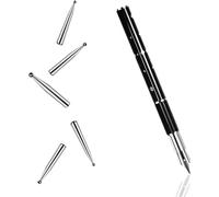 Ensemble de stylos de calligraphie pour nail art, avec 5 têtes de rechange, outils de peinture sur ongles, pour nail art (noir)