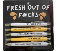 Ensemble de stylos de motivation Badass - Ensemble de stylos amusants pour tous les jours, stylos d'inspiration, stylos à bille quotidiens, école, bureau, maison, bureau (fraîcheur)