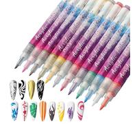 Ensemble De Stylos De Vernis À Ongles 12 Couleurs, Marqueurs De Vernis À Ongles Pour Le nail ar-t 3D, Marqueurs De Ver-nis À on-g-les, Stylos De Ver-nis À on-g-les À Séchage Rapide