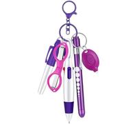 Ensemble De Stylos D'infirmière 6 en 1, Stylo À Bille Rétractable Multifonction, Lampe De Poche, Ciseaux Pliables, Stylo À Bille, Porte-clés, Marqueur Permanent