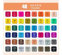 Ensemble De Stylos D'interconnexion Pour Enfants Ao.Com,Pinceau,Anciers De Peinture À L'huile,Ensemble De Peinture Acrylique Pour Étudiants - Type 48colors