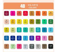 Ensemble De Stylos D'interconnexion Pour Enfants Ao.Com,Pinceau,Anciers De Peinture À L'huile,Ensemble De Peinture Acrylique Pour Étudiants - Type 40colors