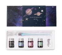 Ensemble De Stylos En Cristal Pour Calligraphie, Style Onirique, Écriture Lisse, Délicat, Vintage, Trempage, Cadeaux Créatifs Pour Enfants