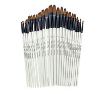 Ensemble De Stylos Et Pinceaux À Aquarelle Avec Manche En Bois En Nylon, 12 Pièces, Pour Apprendre À Peindre À L'huile Et À L'acrylique, Fournitures De Pinceaux D'art