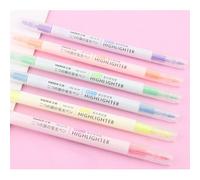 Ensemble De Stylos Fluorescents, 4styles De Macaronis Rétro, 6 Couleurs, Marqueur De Compte À Main Pour Étudiant