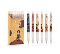 Ensemble De Stylos Gel À Encre Noire, Série Romantique, Saison Pièces/Ensemble, Mode, Style Simple, Fille, Mignon, Écriture, Kawaii, Papeterie Scolaire