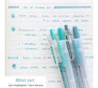 Ensemble De Stylos Gel À Surligneur De Couleur,4 Pièces,Style Ins,Marqueur Rétro Coloré Pour Le Dessin,Mise En Évidence,Bureau,École,A6853 - Type Mint Set