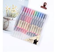 Ensemble de stylos gel Kawaii Premium pour documents, encre gel colorée, stylo à bille, stylo à dessin Rollerball transparent[MM107]