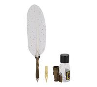 Ensemble de stylos hibou, coffret cadeau de papeterie d'écriture rétro, outil de calligraphie élégant avec plume en acier inoxydable, plumes confortables pour une écriture fluide, (SP108900 blanc