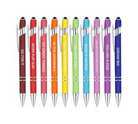 Ensemble de stylos inspirants | Stylos avec citations | Stylos de motivation | Stylos avec messages | Stylo à bille fantaisie | Encourageant | Stylos multifonctionnels pour l'école et le travail |