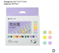 Ensemble De Stylos Marqueurs À Base D'eau Dans Une Boîte, Surligneur, Kawaii, Papeterie Pour Album Photo Et Journal D'étudiant, Diy Bricolage, 6 Pièces