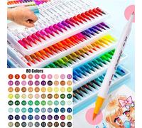 Ensemble De Stylos Marqueurs À Double Tête,Pinceau À Dessin,Surligneur Esthétique Professionnel,Fournitures D'art Scolaire Manga,168 Couleurs - Type 80 Colors Washable-B