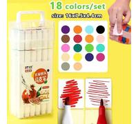 Ensemble De Stylos Marqueurs À Double Tête,Pinceau À Dessin,Surligneur Esthétique Professionnel,Fournitures D'art Scolaire Manga,168 Couleurs - Type 18 Colors Washable-A