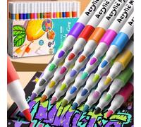 Ensemble de stylos marqueurs d'art de peinture acrylique pour enfants, peinture rupestre, pierre de graffiti, céramique, verre, bois, artisanat de bricolage, fournitures d'art, 12-80 couleurs 60 Color