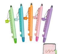 Ensemble de stylos multifonctions 16 x 1,9 cm 90 g | Surligneur à bille Règle étudiant Examen Papeterie | Kit créatif de 5 pièces pour fournitures scolaires et de bureau