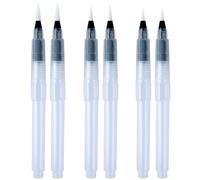 Ensemble de stylos pinceaux Aquarelle, Ensemble de 6 pinceaux de Peinture, 3 Tailles, Pinceau d'artiste avec réservoir d'eau pour Peinture à l'aquarelle, mélange de Lettrage, Calligraphie