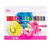 Ensemble de stylos pinceaux Bruynzeel ecoline, 15 couleurs