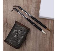 Ensemble de Stylos Pinceaux Chinois, Pointe Incisive, Poils de Belette Lisses, Adaptés à la Peinture, pour Débutants, Matériau ABS écologique