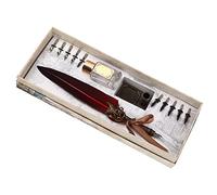 Ensemble de Stylos Plume Costume D'écriture Créatif Vintage pour les Amoureux, les Enseignants et les Camarades de Classe - 12 X 4,8 X 1,6 Pouces, Coffret Cadeau élégant avec Accessoires