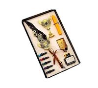 Ensemble De Stylos Plume Dip Kits De Tampons De Sceau De Cire À Plumes D'art De Calligraphie Pour Ami De La Famille Plume Et Encre Dip Kits De Tampons De Sceau De Cire De Fontaine