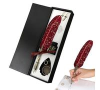 Ensemble De Stylos Plume - Kit De Calligraphie Vintage | Outil D'écriture Rétro Dip, Pack De Démarrage De Plume D'encre Pour Journaliser Des Lettres, Croquis, Manuscrits, Décoration De Bureau, Cadeaux