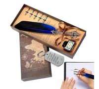 Ensemble De Stylos Plume - Stylos D'écriture De Calligraphie Antiques De 28 Cm | Stylo Plume D'écriture Rétro, Séchage Rapide Avec Pointes De Remplacement Pour Porte-clés Pour Journalisation, Signatur
