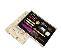 Ensemble de stylos plume Vintage violet, coffret cadeau avec 5 plumes pour écrire, dessiner, pratiquer la calligraphie