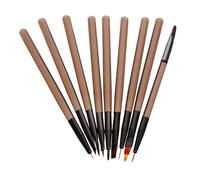 Ensemble De Stylos Pour Nail Art 9 Outils De Manucure Pinceau À Eyeliner Stylo Pour Beaux-arts Fournitures Pour Pour La Maison Et Le Salon Design Élégant Et Compact
