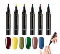 Ensemble De Stylos Pour Vernis À Ongles Gel - 6 Pièces, Stylos Pour Vernis À Ongles Gel UV À Séchage Rapide Royaume-Uni | Stylo Verniss Pour Salons Domestiques Et Professionnels, Aide À La Manucure.