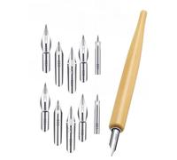 Ensemble de stylos professionnels de bande dessinée manga avec 10 pointes de stylo Komik en acier inoxydable chromé, pour des dessins et bandes dessinées détaillés