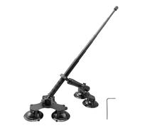 Ensemble de support à ventouse pour véhicule compatible avec Insta360 GoPro, 5 ventouses pour caméra de voiture pour vlogging d'action à 360°, avec perche à selfie verrouillable de 117 cm