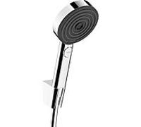 Ensemble de support de pommeau de douche hansgrohe Pulsify Select S 24305000 105 mm, 3 types de jets, relaxation, économie d'eau avec flexible de douche, 160 cm, chromé